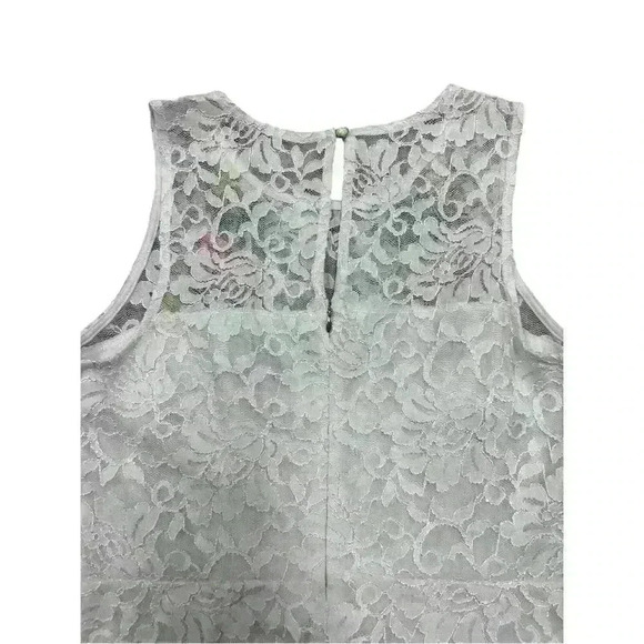 EUC White Lace Sundress With Floral Embroidery Size Small - Picture 4 of 4